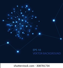 Abstract background with dots and lines. Connection Concept.  Social network graphic concept. Geometric technology vector eps 10