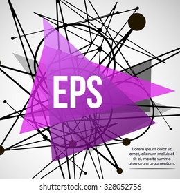 Abstract background with dots and lines. Connection Concept. Digital data visualization. Social network graphic concept. Geometric technology vector background.