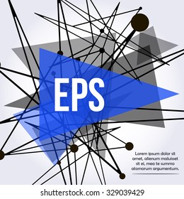 Abstract background with dots and lines. Connection Concept. Digital data visualization. Social network graphic concept. Geometric technology vector background.