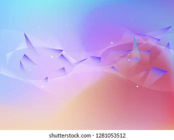 Abstract background with dots and lines Free Vector