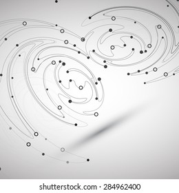 Abstract background with dots and lines. Geometric modern technology vector 