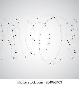 Abstract background with dots and lines. Geometric modern technology vector  