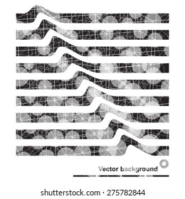 Abstract background with dots and lines on theme digital technology and internet