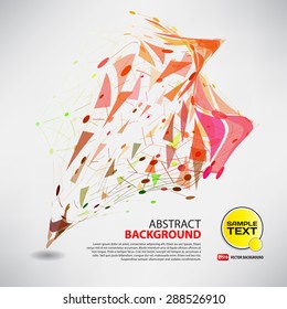 Abstract background with dots and lines on theme digital technology and internet