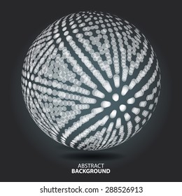 Abstract background with dots and lines on theme digital technology and internet