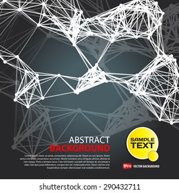 Abstract background with dots and lines on theme digital technology and internet