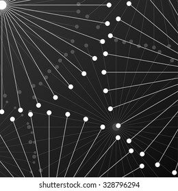 Abstract background with dots and lines. Vector Illustration. Eps10
