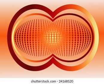Abstract background of dots and loops