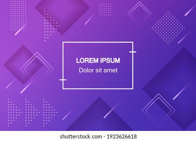 Abstract background with dots and squares. Geaometric backdrop in blue and pink colors, copy space, blank space for text. Smooth gradient and soft colors.