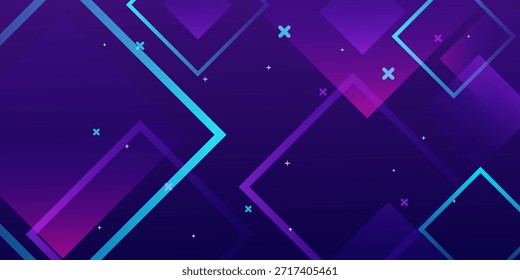Abstract background with dots and squares. Geaometric backdrop in blue and pink colors, copy space, blank space for text. Smooth gradient and soft colors.
