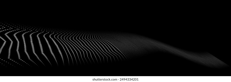 Abstract background of dots. Vector wave of particles. Network. eps10.