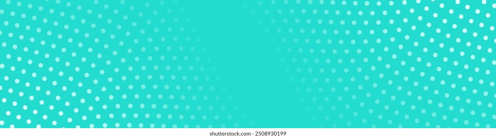 Abstract background with dots and waves. Web banner size. Element for design. Vector background for brochure, booklet, flyer, poster. Green color