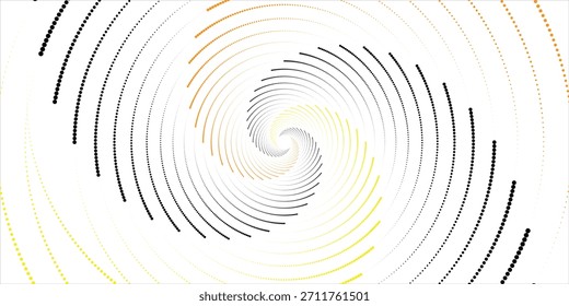 Fondo abstracto puntos blanco y negro gradiente de espiral elegante