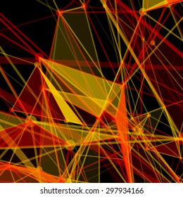 Abstract background with dotted grid and triangular cells