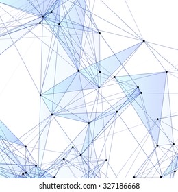 Abstract background with dotted grid and triangular cells