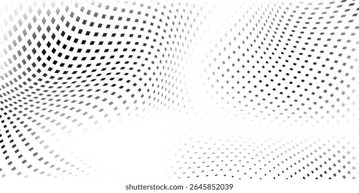 Abstract background dotted halftone gradient texture. Vanishing polka dot background. Repeating dot illustration
