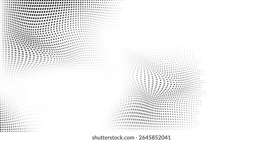 Abstract background dotted halftone gradient texture. Vanishing polka dot background. Repeating dot illustration art modern simple