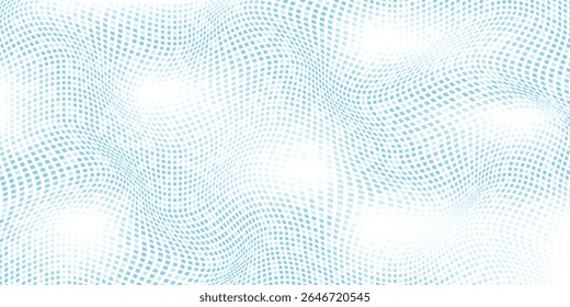 Textura de gradiente de meio-tom pontilhado de plano de fundo abstrato. Plano de fundo de ponto de polca de fuga. Ilustração de ponto de repetição para faixa e capa