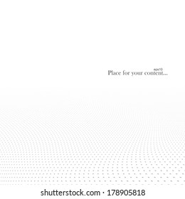 Abstract background with dotted perspective. Vector illustration.
