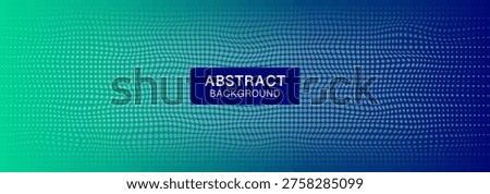 Abstract background with dotted wave pattern and gradient color transition. Includes modern digital texture for technology