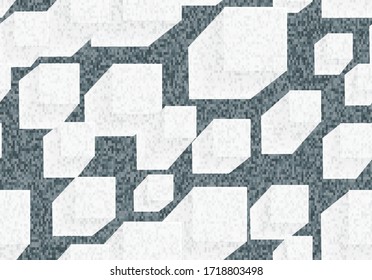 Abstract background. Drawing on the wall. Gray rectangles on grunge background