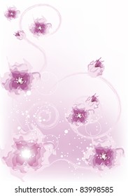 Abstract background drawing with pink colors