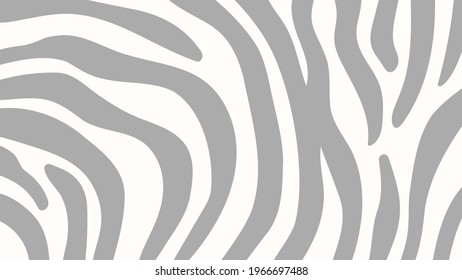 Abstract background. Drawing of a zebra or white tiger. Simple black stripes. Vector illustration. 
