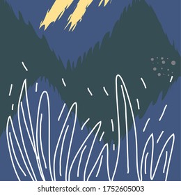fondo abstracto, dibujado con varias formas y objetos de doodle diseño de ilustración vectorial