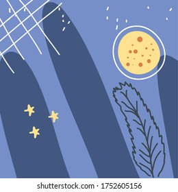 abstract background, drawn with various shapes and doodle objects vector illustration design
