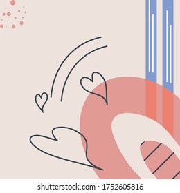 abstract background, drawn with various shapes and doodle objects vector illustration design