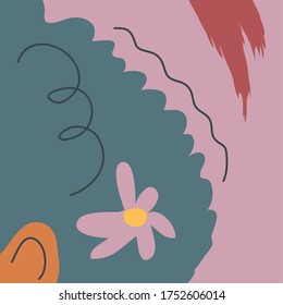fondo abstracto, dibujado con varias formas y objetos de doodle diseño de ilustración vectorial