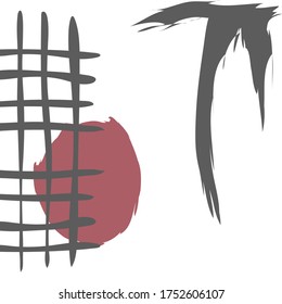 abstract background, drawn with various shapes and doodle objects vector illustration design