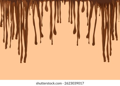 fundo abstrato com gotejamento de chocolate derretido