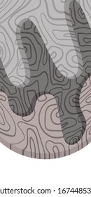 Abstract background with dripping paint and doodle pattern