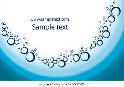 Abstract background as drops of water in a form of curve