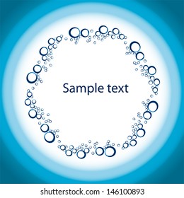 Abstract background as drops of water in a form of circle