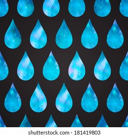 Abstract background drops of water. seamless pattern