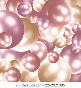 Abstract background with dynamic 3d fields. Vector illustration of a shiny ball. Modern trendy banner or poster design.