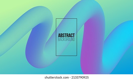 Abstract background with dynamic 3d shape for your graphic design. Abstract dynamic line. Vector illustration.