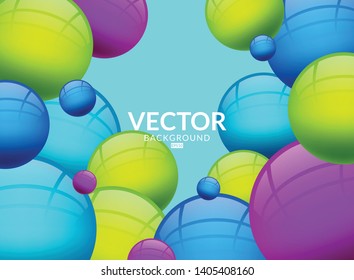 Abstract background with dynamic 3d spheres