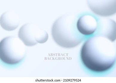 Fondo abstracto con esferas 3d dinámicas. Ilustración vectorial de globos. Diseño moderno de pancartas o afiches