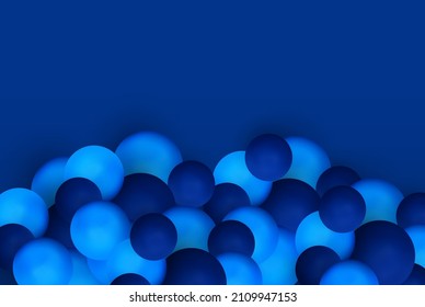 Abstract background with dynamic 3d spheres. Balloons vector illustration. Modern trendy banner or poster design