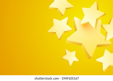 Abstract background with dynamic 3d Stars. Modern trendy banner or poster design