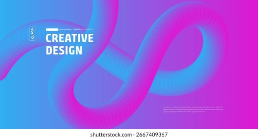 Abstract background with dynamic blue and pink gradient wave forms. Perfect for website banners, presentations, or social media. Stylish and modern vector design.