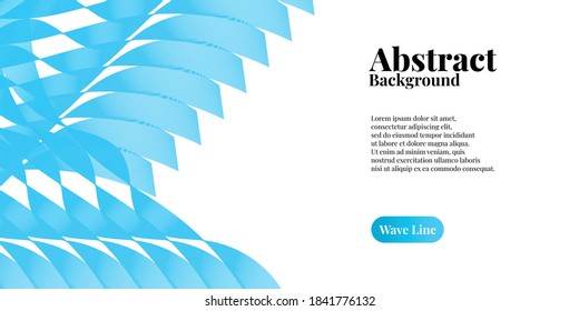 Abstract background with dynamic blue wave lines. Vector illustration. Suitable for use, book cover, cd cover, flyer, poster, website background or landing page