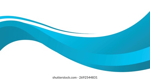 Abstract background with dynamic blue wave shape design. Simple and modern background concept for covers, brochures, certificates, wallpapers and presentations.