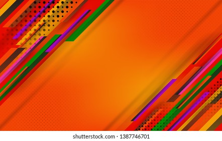 abstract background with dynamic color stripes and dots texture for web, advertising, media and presentation concepts, vector illustration