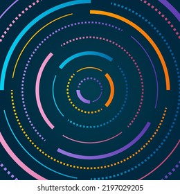 abstract background with dynamic colorful gradient circle line shape