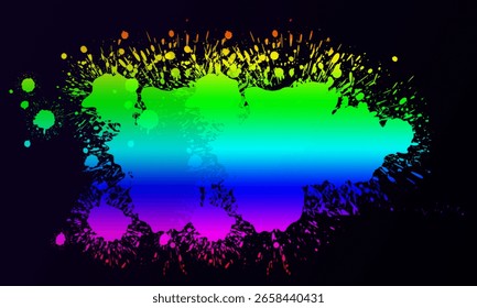 Abstract background of dynamic colorful ink splashes

