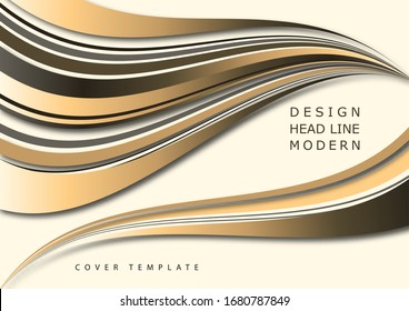 Abstrakter Hintergrund, dynamische, farbige, glatte Linien, Wellen. Kunstdesign für Ihr Geschäftsprojekt. Vektorgrafik